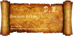 Darázs Milán névjegykártya